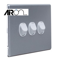 Slimline Three Gang Switch - Aluminium Cover
